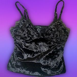Forever 21 lacy velvet top